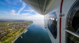 Vom Zeppelin aus können Luftfahrtfans die Ufer des Bodensees erkunden