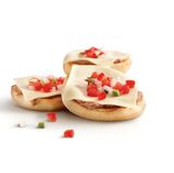 Englischer Muffin mit Käse und Bohnen