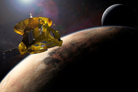 Die Sonde New Horizons über Pluto