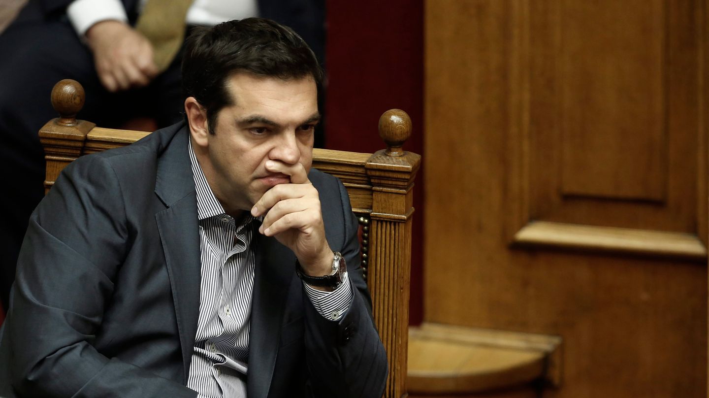 Alexis Tsipras während einer Abstimmung im griechischen Parlament