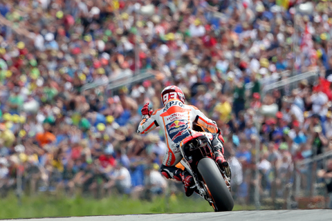 Motorradfahrer am Sachsenring