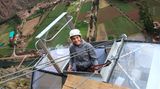 Geöffnete Dachluke einer Skylode