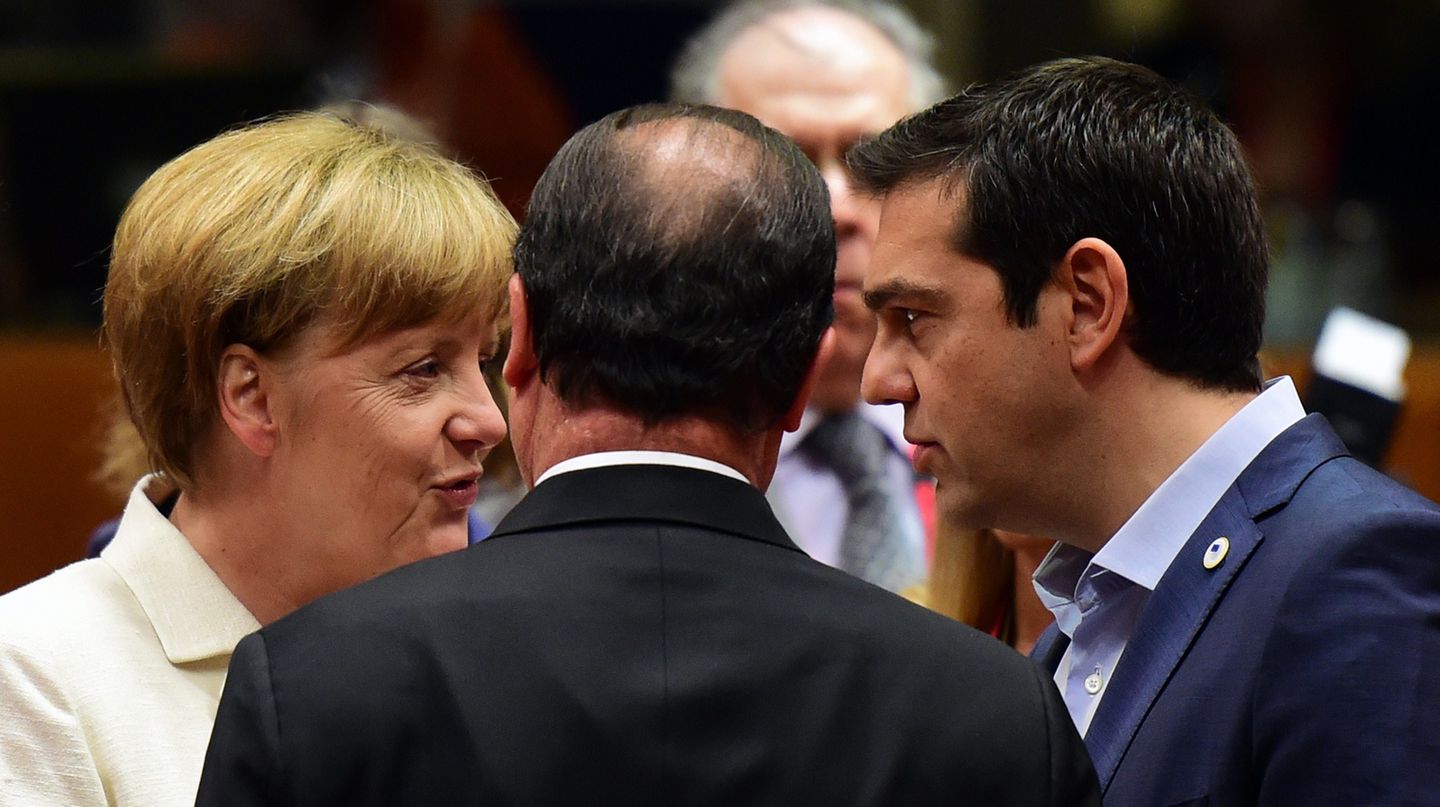 Angela Merkel und Alexis Tsipras auf dem Krisengipfel