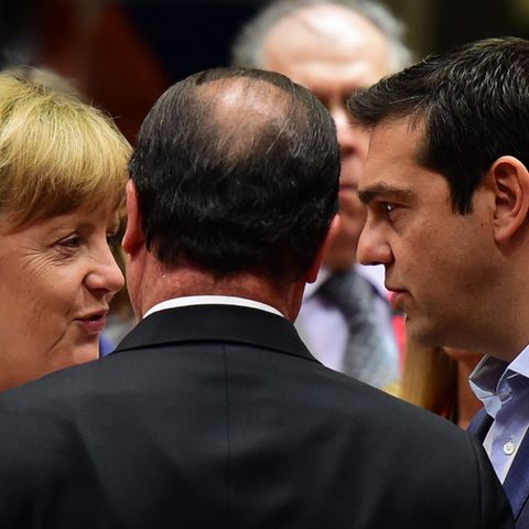 Angela Merkel und Alexis Tsipras auf dem Krisengipfel