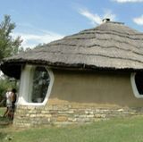 Ein Lehmhaus