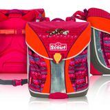 Ein pinker Schulranzen mit Einhorn-Motiv