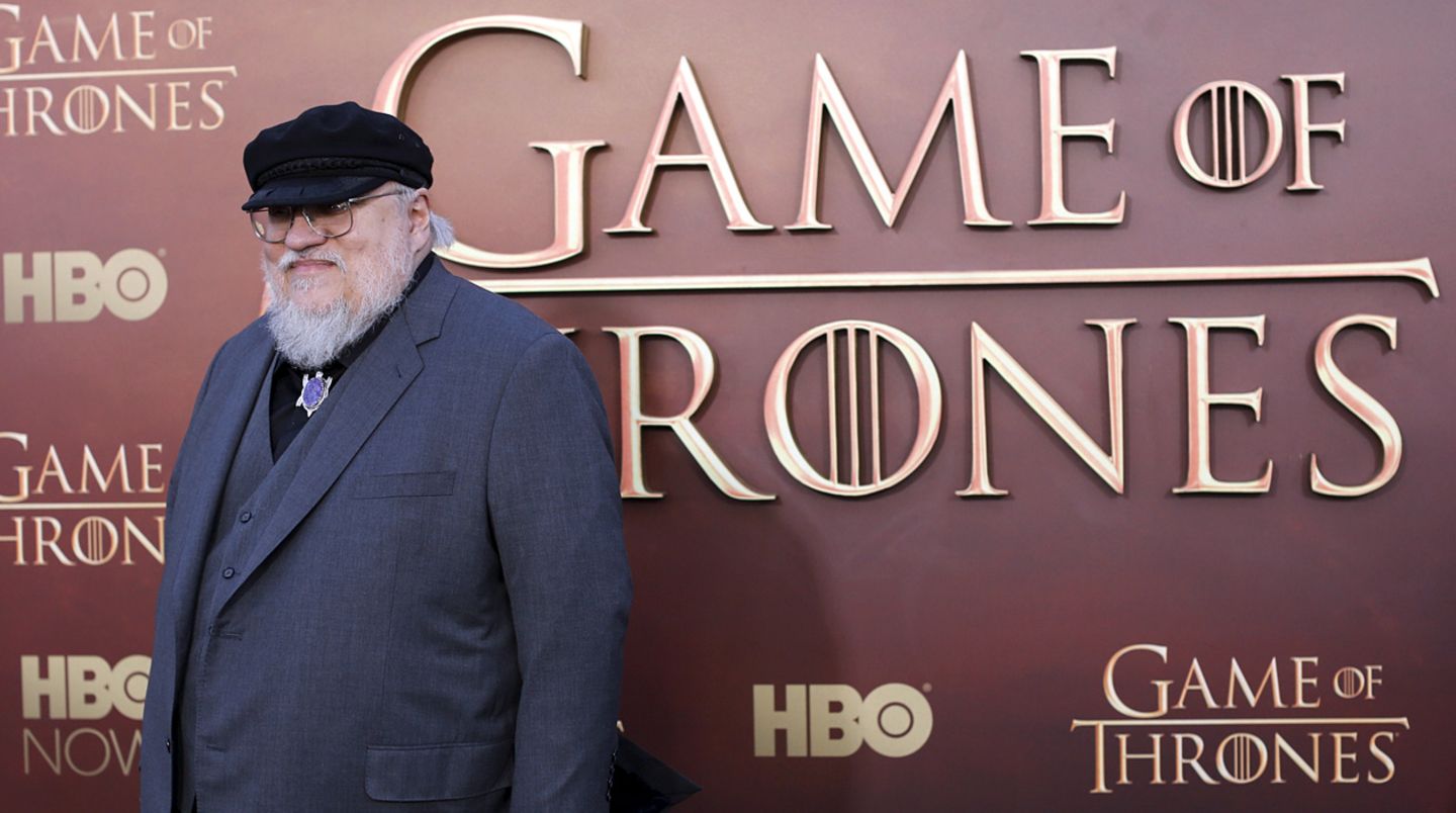 George R.R. Martin, der Autor der Vorlage von "Game of Thrones", bei der diesjährigen Premiere der 5. Staffel in San Francisco