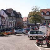 Blick auf den Marktplatz von Gelnhausen