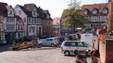 Blick auf den Marktplatz von Gelnhausen