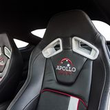 Der "Apollo-Project"-Schriftzug ist auf den Leder-Sportsitzen eingestickt