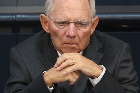 Finanzminister Wolfgang Schäuble sitzt im Deutschen Bundestag