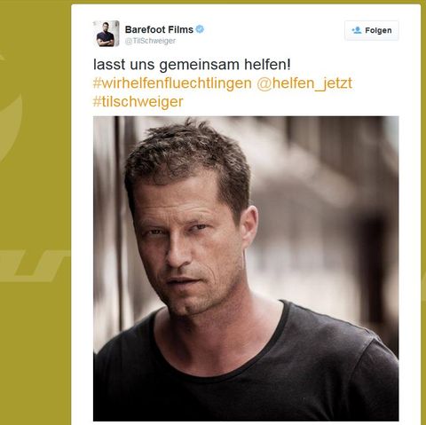 Til Schweiger setzt sich für Flüchtlinge ein