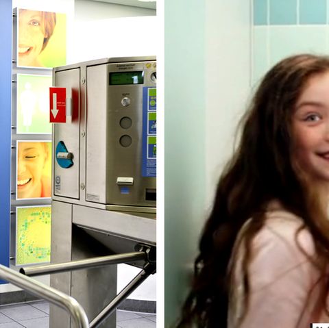 Sanifair hat einen neuen Werbespot mit einem Mädchen drehen lassen.