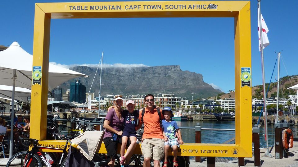 Familie Seidel vor dem Tafelberg