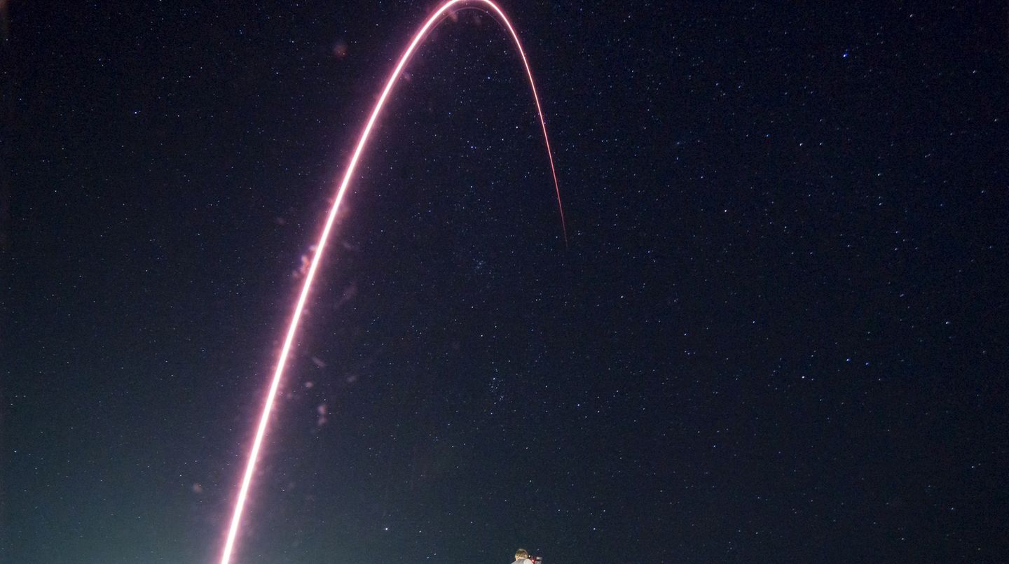 Die Sojus-Rakete auf dem Weg zur ISS