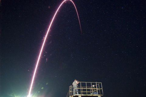 Die Sojus-Rakete auf dem Weg zur ISS