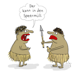 Cartoonbuch - Wortwitze: Der kann in den Speermüll