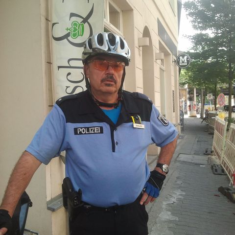 Bürgerpolizist Frank Demuth im Einsatz