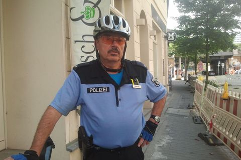 Bürgerpolizist Frank Demuth im Einsatz