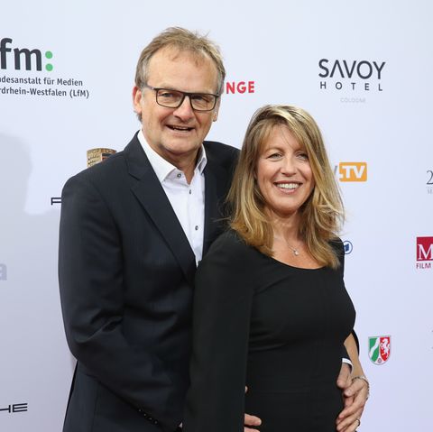 Frank Plasberg und seine Frau Anne Gesthuysen beim Emmy Award in Köln: Die Veranstaltung der Versicherungs-Lobby, zu der Plasbergs Firma eingeladen hat, wird von seiner Frau moderiert