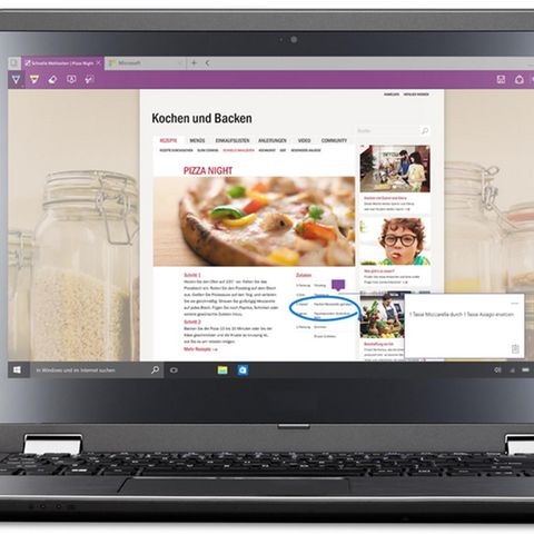Im neuen Browser Microsoft Edge kann man Texte und Bilder markieren