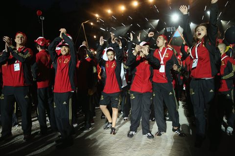 Das deutsche Team bei den Maccabi Games in Berlin ist in Feierlaune