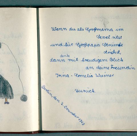 Ausschnitt aus einem Poesiealbum aus dem Jahr 1963
