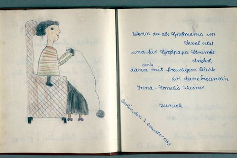 Ausschnitt aus einem Poesiealbum aus dem Jahr 1963