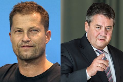 Filmstar Til Schweiger und SPD-Chef Sigmar Gabriel
