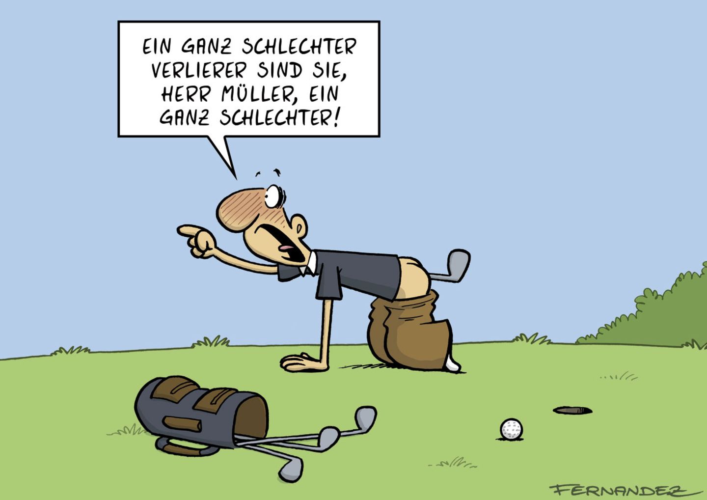 Cartoon-Buch: Golf ist doch gefährlich