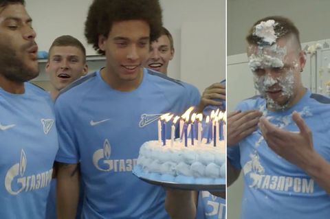 Givanildo Vieira de Souza alias Hulk feiert Geburtstag mit seinen Mannschaftskameraden von Zenit Sankt Petersburg. Doch die unterschätzen seine Kraft.