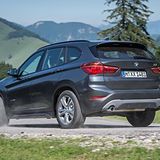 Der BMW X1 steht auch in Frankfurt.
