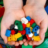Ausgekippte Legobausteine