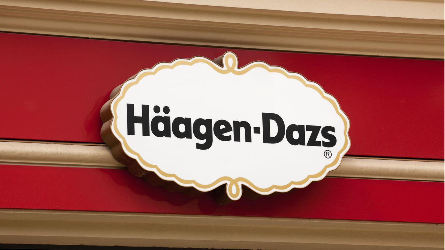 Häagen-Dazs Das Schild einer Häagen-Dazs-Filiale