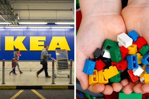 Pepsi-Flaschen, Lego-Steine und das Schild von Sony
