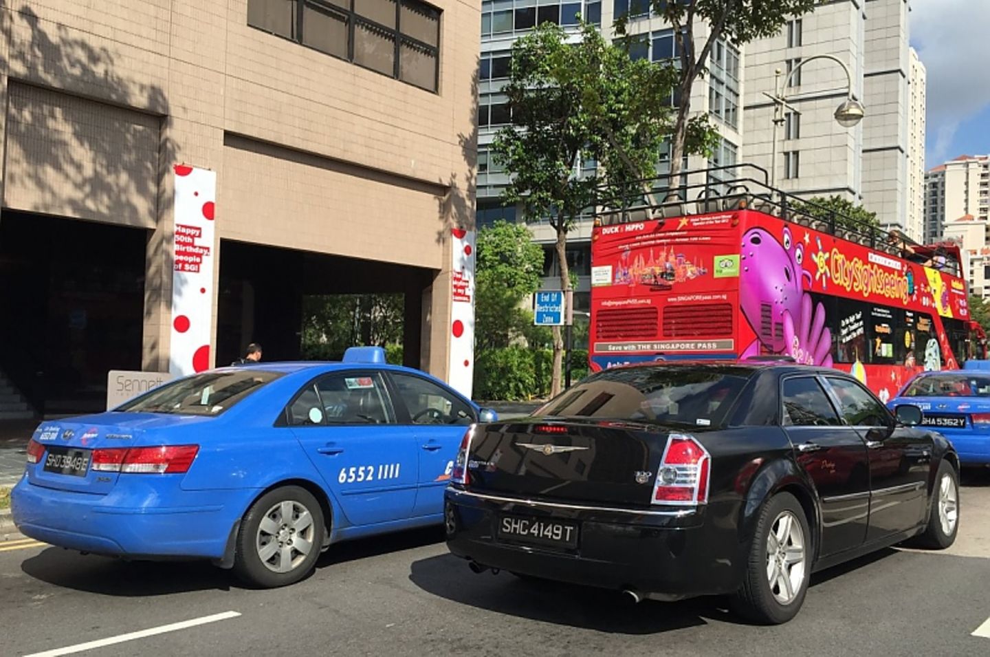 Auf den Straßen von Singapur