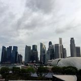 Skyline des Financial Districts von Singapur