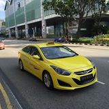 Taxis auf den Straßen von Singapur