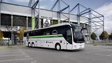 Der Mannschaftsbus von Borussia Mönchengladbach