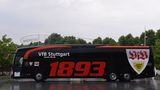 Der Mannschaftsbus des VFB Stuttgart