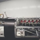 Der 3,9 Liter große Reihensechszlinder.