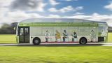 In Großbritannien fährt ein Bus mit Gas, das aus Essensresten und menschlichen Exkrementen hergestellt wird