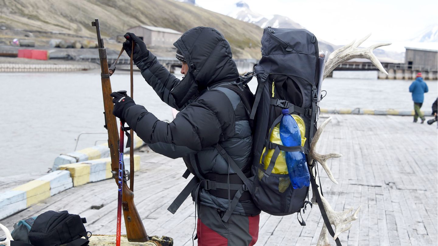 Wachmann mit Gewehr