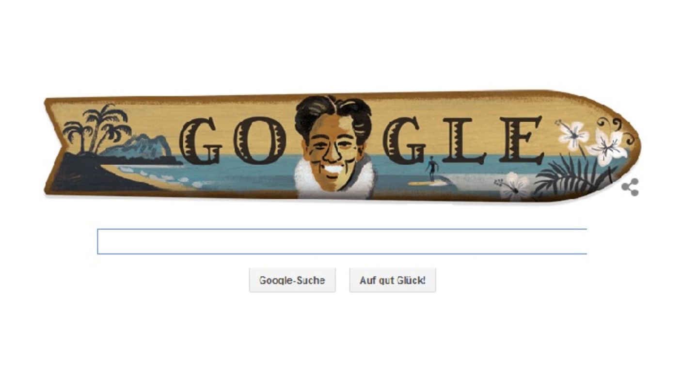 Google Doodle für Duke Kahanamoku