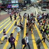 Auf den Straßen von Hong Kong
