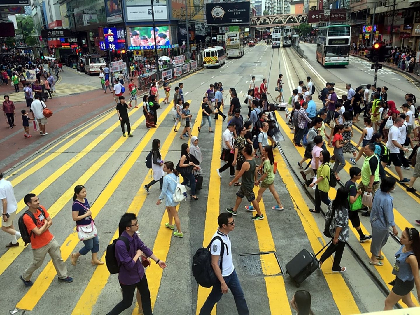 Auf den Straßen von Hong Kong