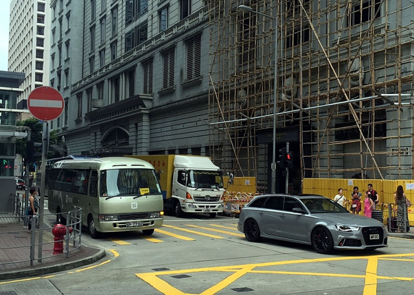 Auf den Straßen von Hong Kong