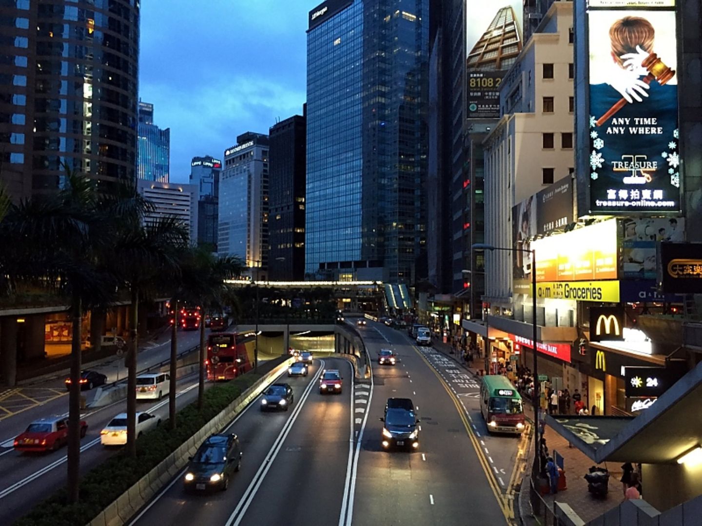 Auf den Straßen von Hong Kong
