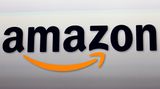 Der typische Amazon-Schriftzug mit dem orange-farbenem Pfeil