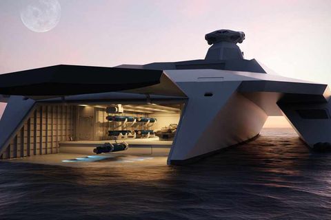 Im Flugdeck sind die Dronen untergebracht.